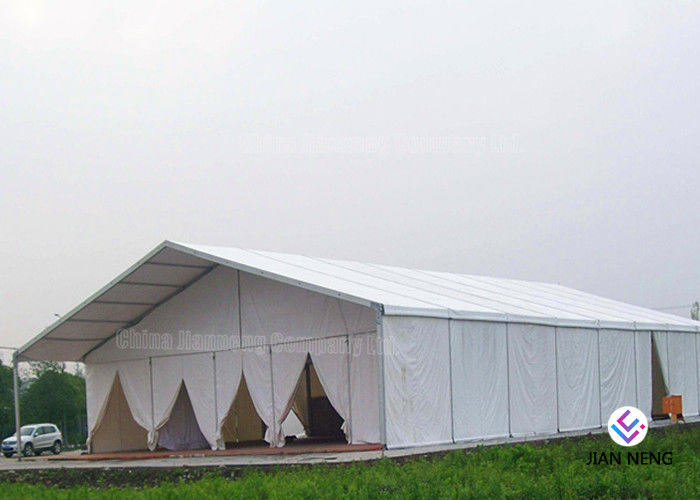 เต็นท์เหตุการณ์แบบกำหนดเองขนาดแตกต่างกันด้วยผ้า PVC สีขาวสำหรับนิทรรศการคลังสินค้า
